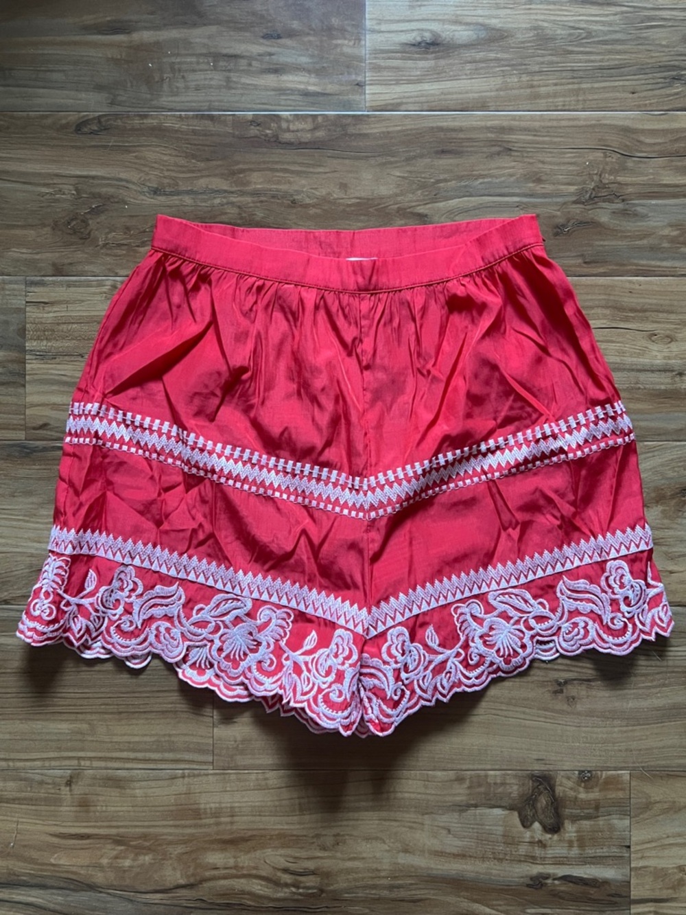 Sugarlips Embroidered Scalloped Shorts